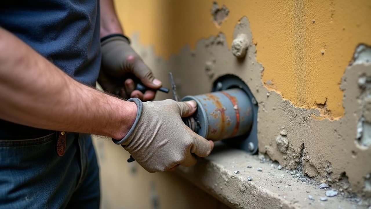 Clapet anti-retour installé sur une canalisation d'évacuation extérieure