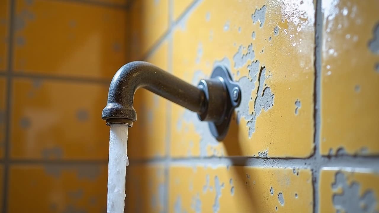 Bonde de douche avec un peu de mousse visible remontant à la surface