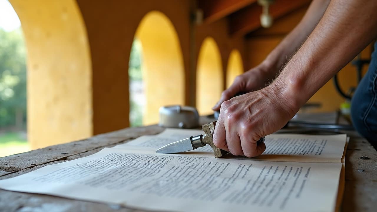 Document de règlement de copropriété ouvert sur une page consacrée aux parties communes